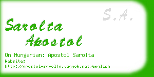 sarolta apostol business card
